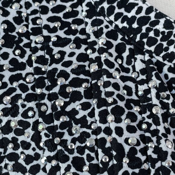 Cocomo Womens XL Animal Print Tunic Top Stretch Roll Tab Sleeve Blouse Shirt - Picture 6 of 11